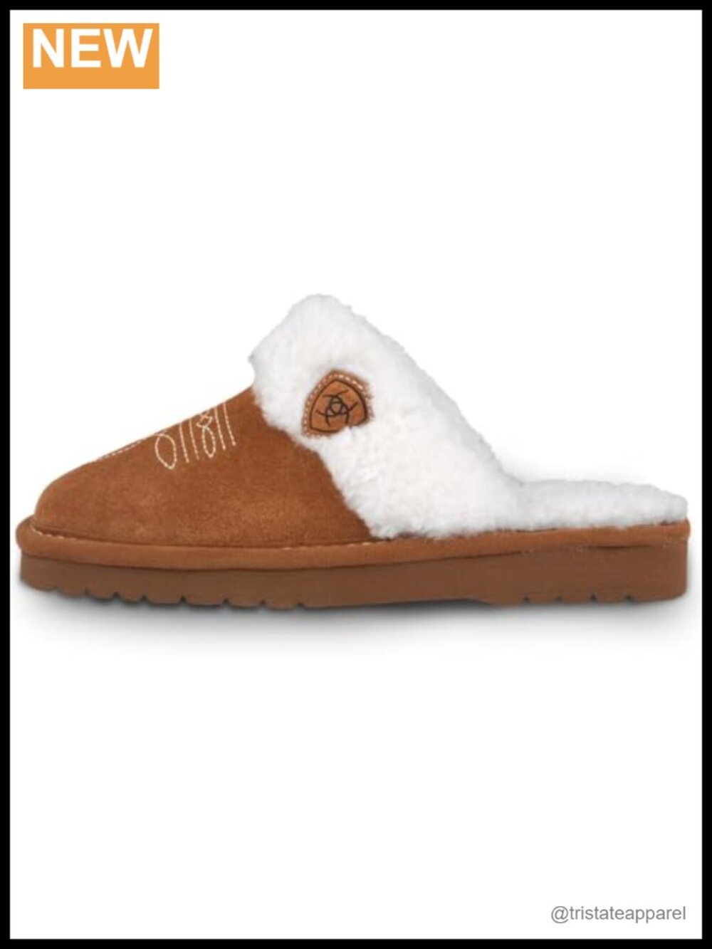 Genuine Suede Women's Slippers with Rubber Soles, Square Toe Mocc